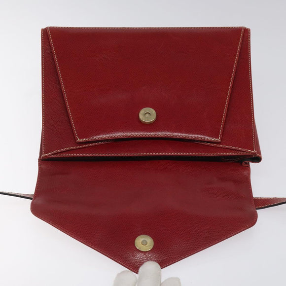 Salvatore Ferragamo Shoulder Bag Leather Red Auth 98267