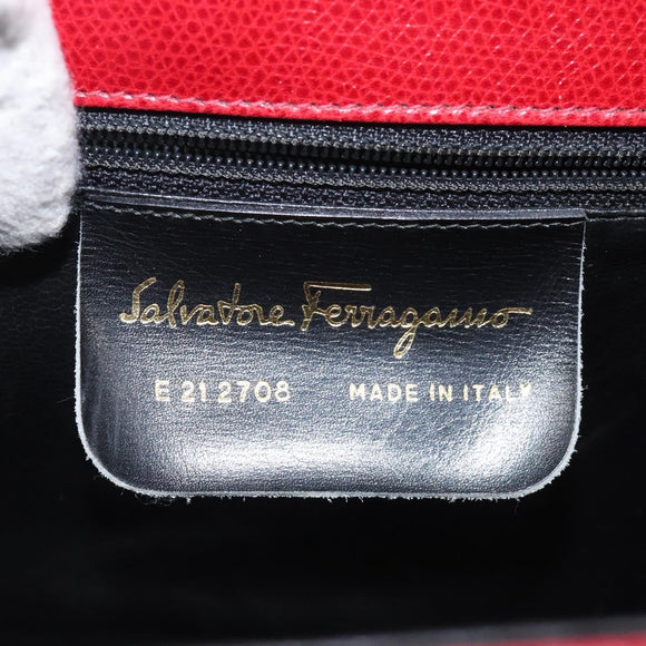 Salvatore Ferragamo Shoulder Bag Leather Red Auth 98267