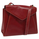 Salvatore Ferragamo Shoulder Bag Leather Red Auth 98267-1