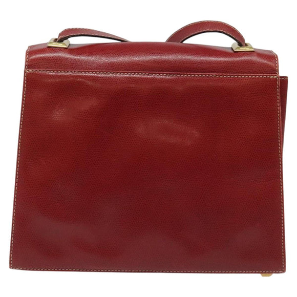 Salvatore Ferragamo Shoulder Bag Leather Red Auth 98267