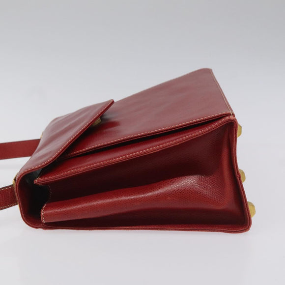 Salvatore Ferragamo Shoulder Bag Leather Red Auth 98267