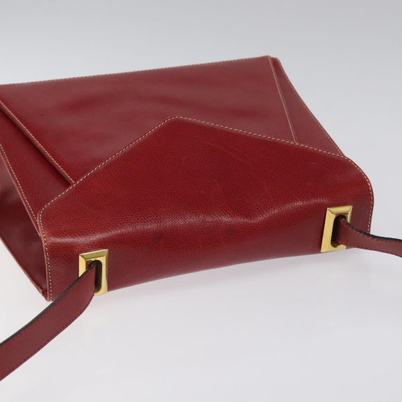 Salvatore Ferragamo Shoulder Bag Leather Red Auth 98267