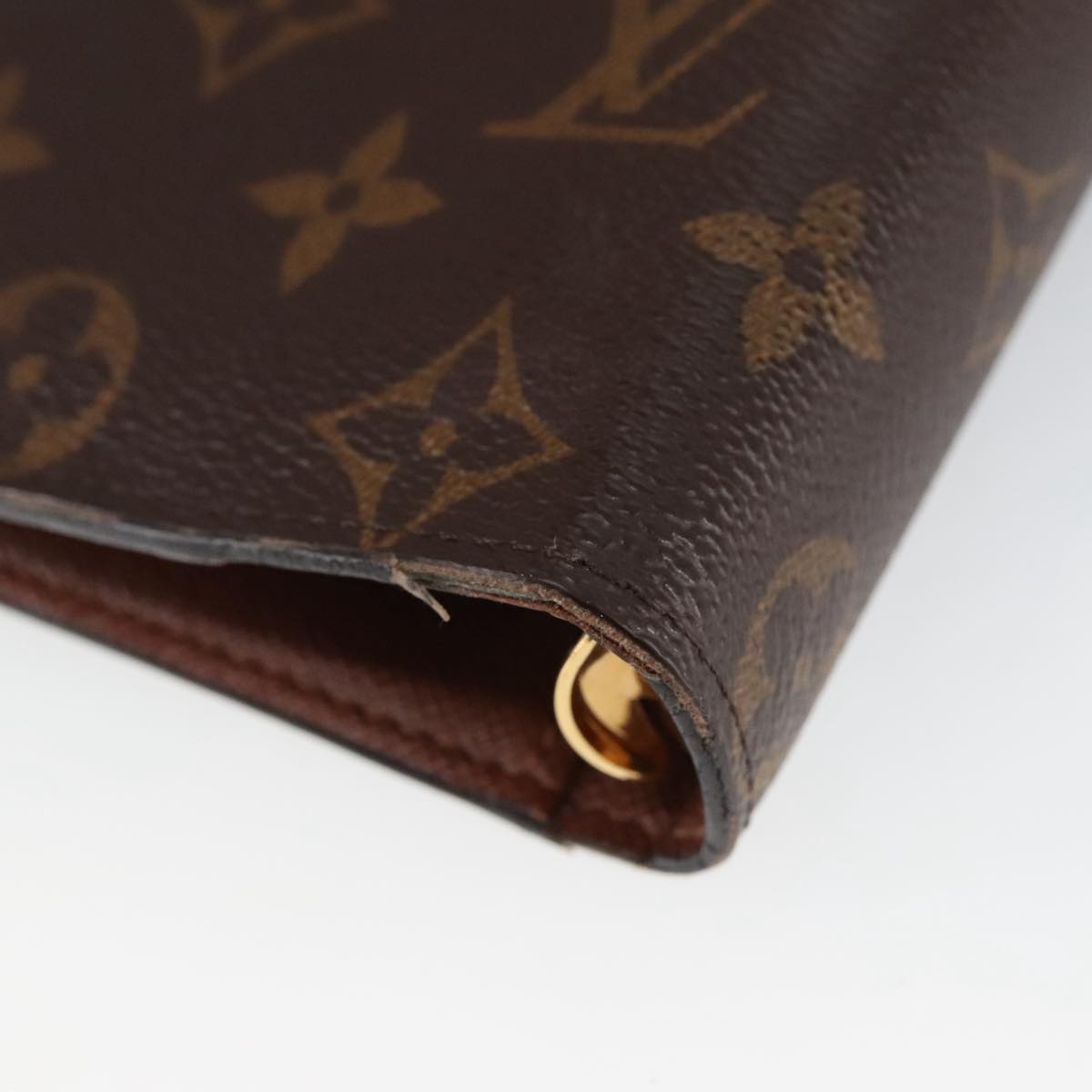 LOUIS VUITTON Monogram Agenda MM Day Planner Cover R20105 LV Auth 98274