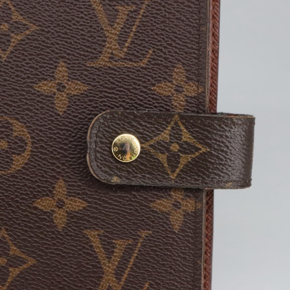 LOUIS VUITTON Monogram Agenda MM Day Planner Cover R20105 LV Auth 98274