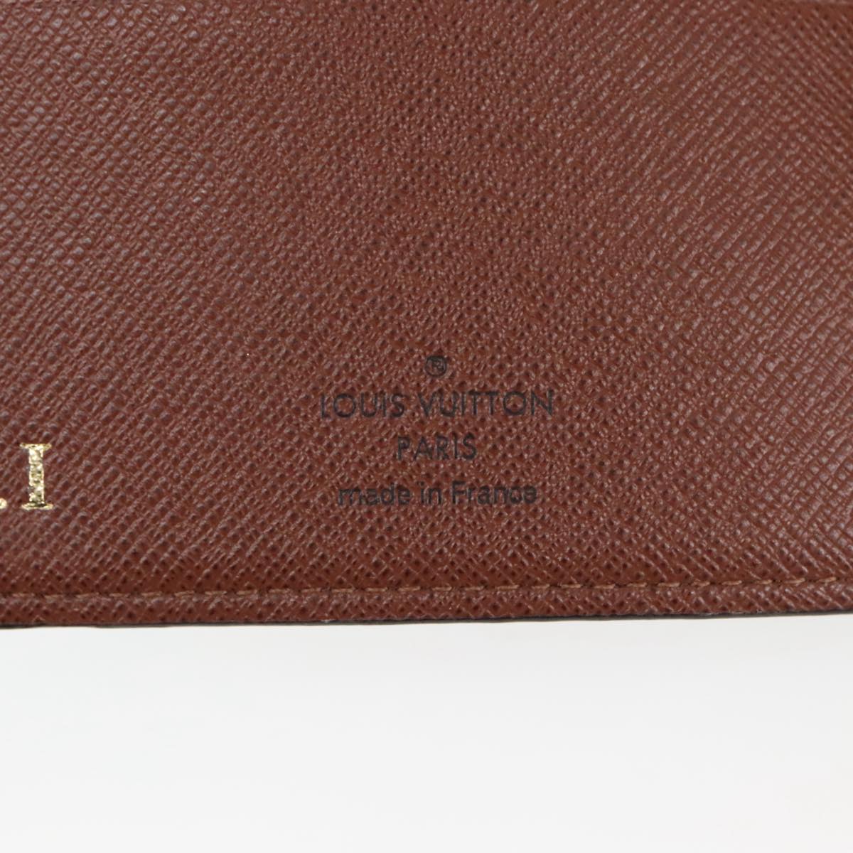 LOUIS VUITTON Monogram Agenda MM Day Planner Cover R20105 LV Auth 98274