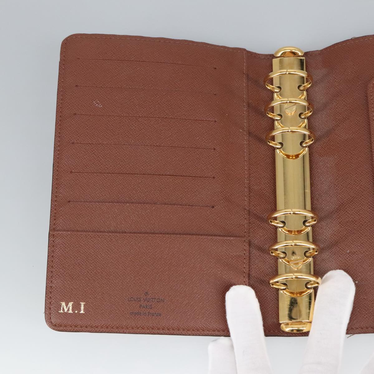 LOUIS VUITTON Monogram Agenda MM Day Planner Cover R20105 LV Auth 98274