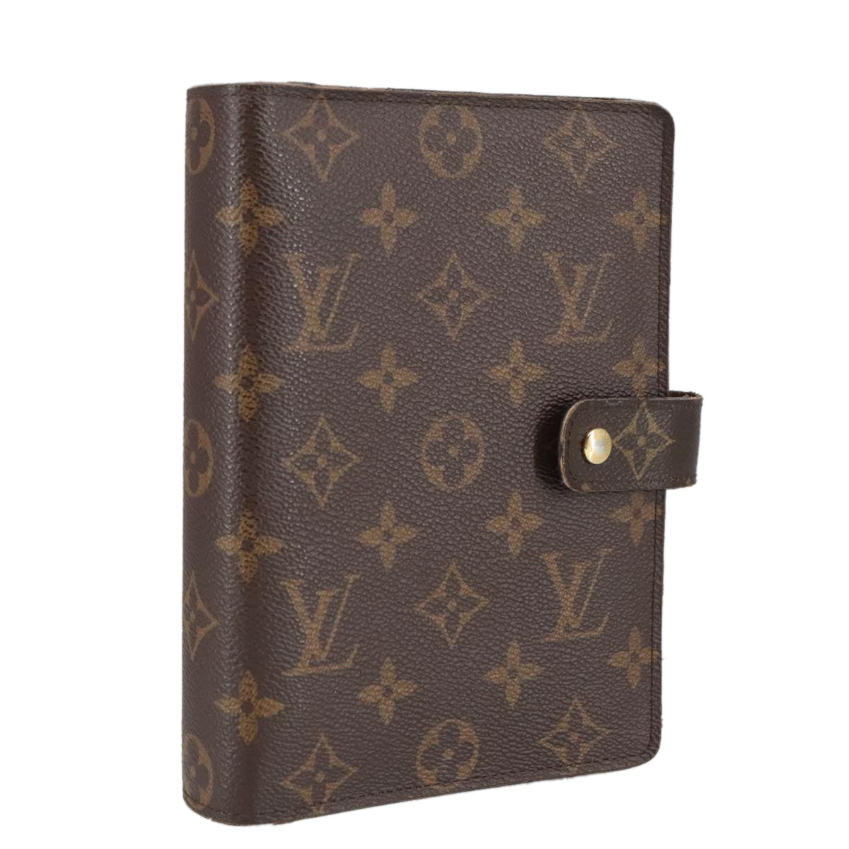 LOUIS VUITTON Monogram Agenda MM Day Planner Cover R20105 LV Auth 98274