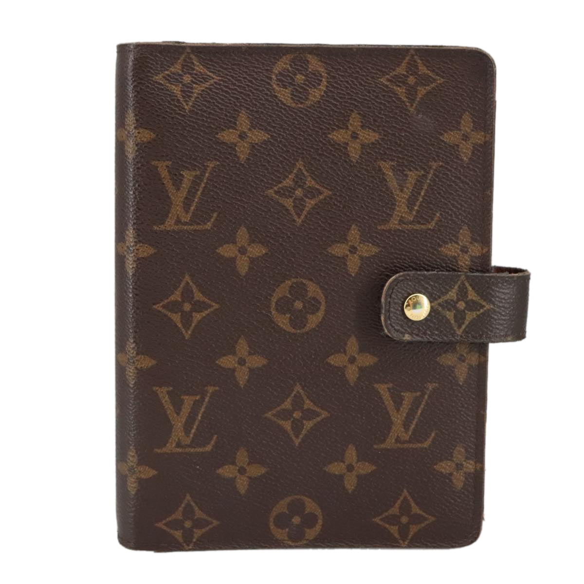 LOUIS VUITTON Monogram Agenda MM Day Planner Cover R20105 LV Auth 98274