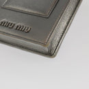 Miu Miu Matelasse Chain Shoulder Bag Leather Silver Auth 98282-15