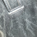 Miu Miu Matelasse Chain Shoulder Bag Leather Silver Auth 98282-10