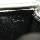 Miu Miu Matelasse Chain Shoulder Bag Leather Silver Auth 98282-12