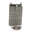 Miu Miu Matelasse Chain Shoulder Bag Leather Silver Auth 98282-1