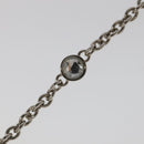 Miu Miu Matelasse Chain Shoulder Bag Leather Silver Auth 98282-21