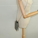 Miu Miu Matelasse Chain Shoulder Bag Leather Silver Auth 98282-22