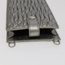 Miu Miu Matelasse Chain Shoulder Bag Leather Silver Auth 98282-5