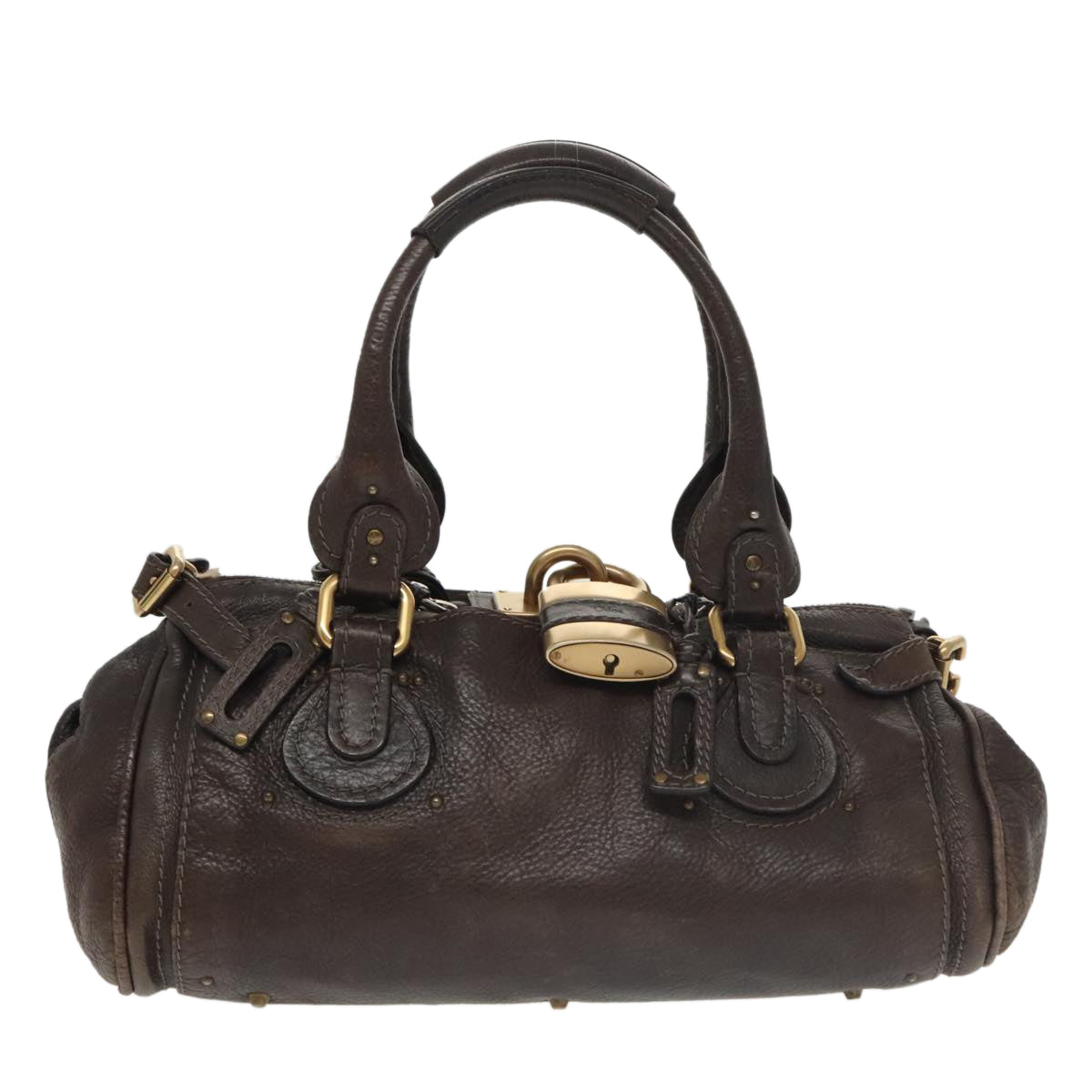 Chloe Paddington Hand Bag Leather Brown Gold Auth 98287 - 0