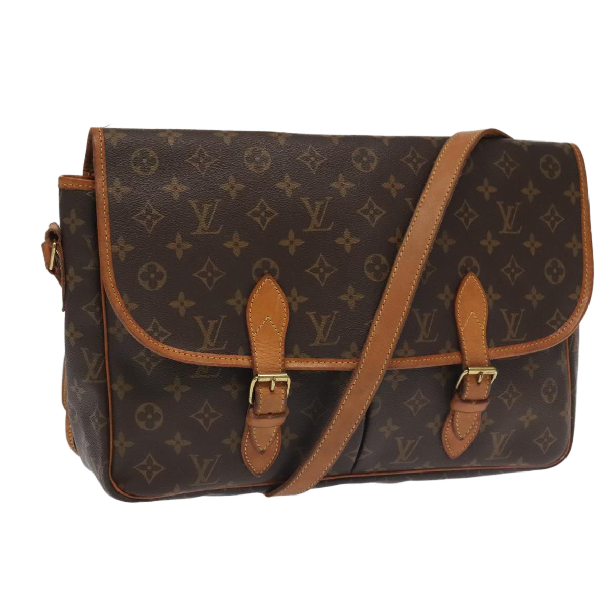 LOUIS VUITTON Monogram Gibeciere GM Shoulder Bag M42246 LV Auth 98294