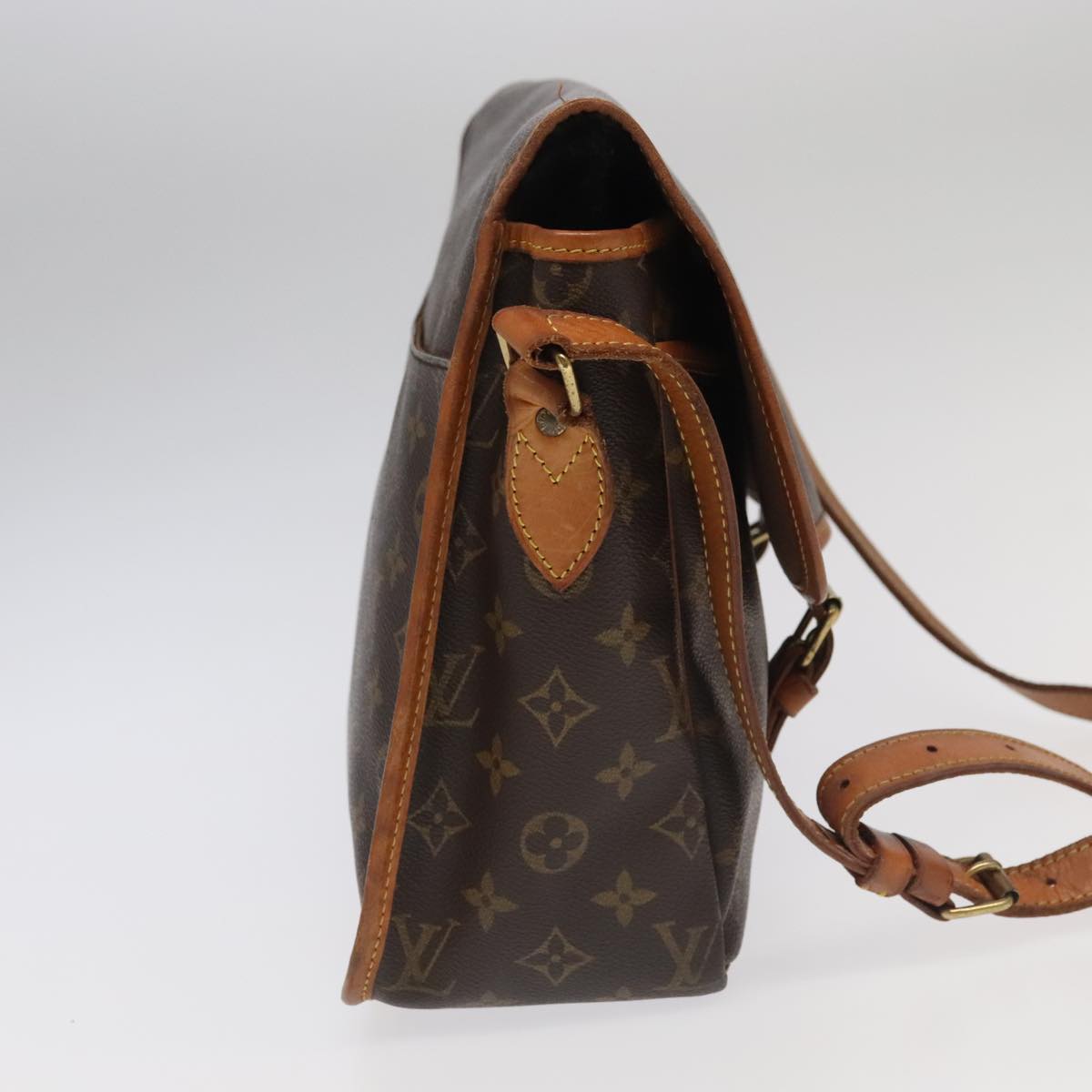 LOUIS VUITTON Monogram Gibeciere GM Shoulder Bag M42246 LV Auth 98294