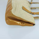 PRADA Shoulder Bag Nylon Beige Silver Auth 98297-4