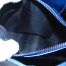 CELINE Macadam Canvas Hand Bag Blue Gold Auth 98298-21