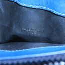 CELINE Macadam Canvas Hand Bag Blue Gold Auth 98298-12