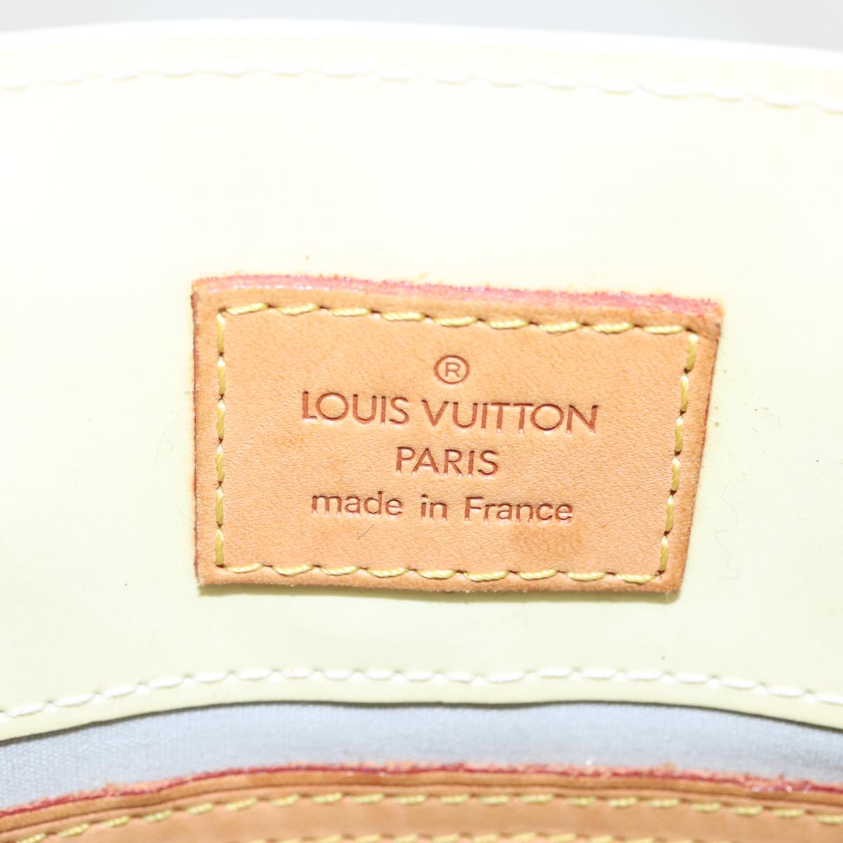 LOUIS VUITTON Monogram Vernis Reade PM Hand Bag Perle M91336 LV Auth 98305