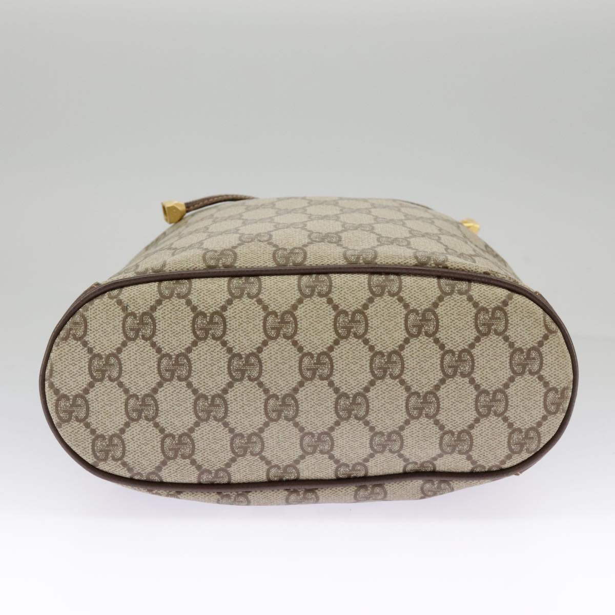 GUCCI GG Supreme Web Sherry Line Shoulder Bag PVC Beige 164 02 034 Auth 98308