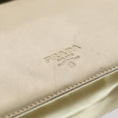 PRADA Shoulder Bag Leather White Auth 98309-17
