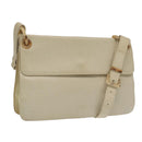 PRADA Shoulder Bag Leather White Auth 98309-1