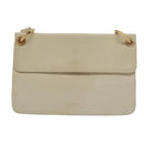 PRADA Shoulder Bag Leather White Auth 98309-13