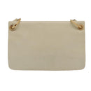 PRADA Shoulder Bag Leather White Auth 98309-2