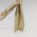 PRADA Shoulder Bag Leather White Auth 98309-3