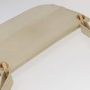 PRADA Shoulder Bag Leather White Auth 98309-6