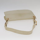 PRADA Shoulder Bag Leather White Auth 98309-7