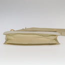 PRADA Shoulder Bag Leather White Auth 98309-5