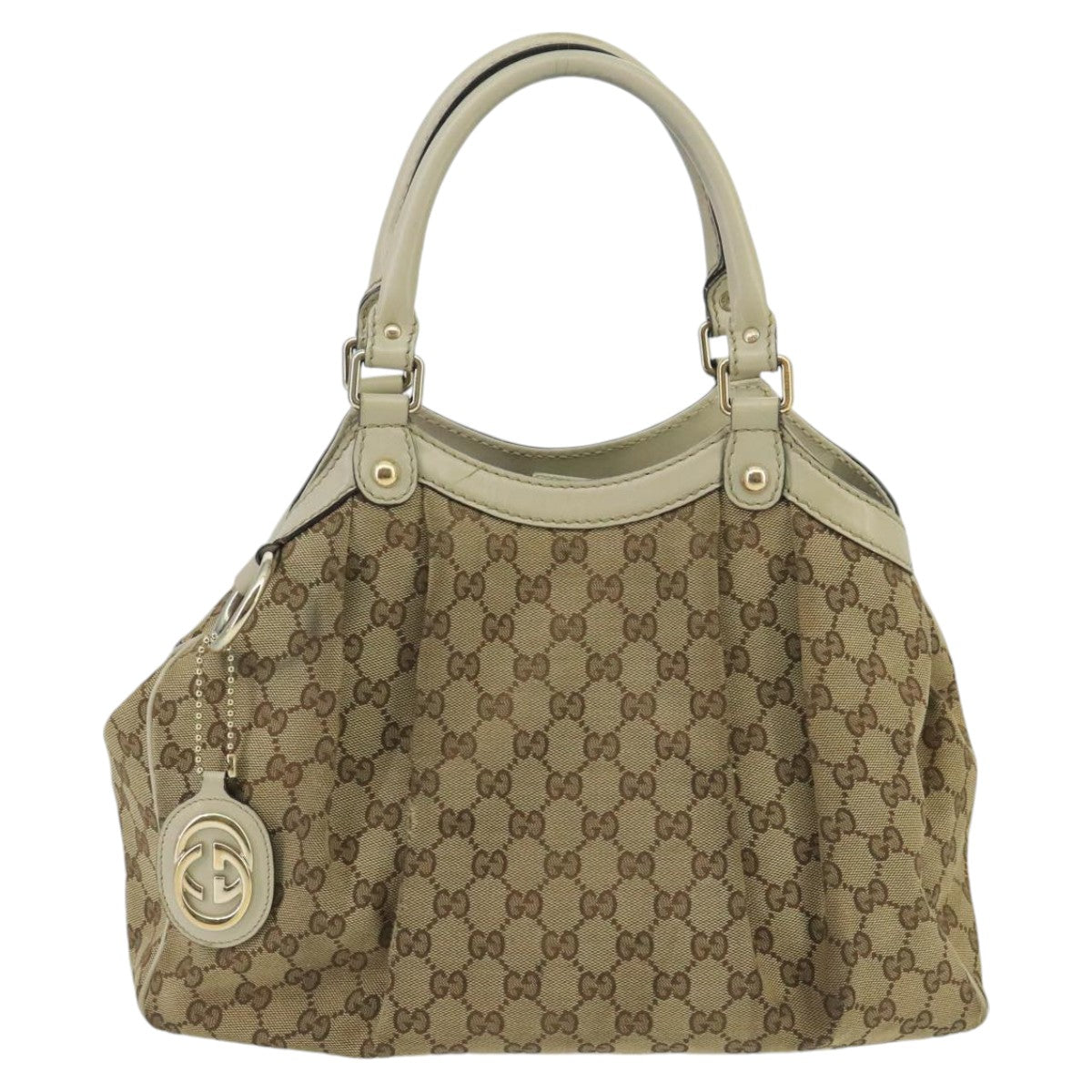 GUCCI GG Canvas Tote Bag Beige Gold 211944 Auth 98334 - 0