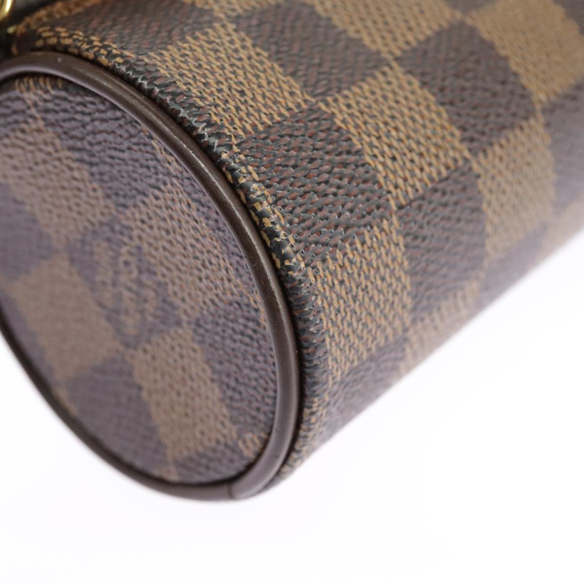 LOUIS VUITTON Damier Ebene Papillon Pouch LV Auth 98352