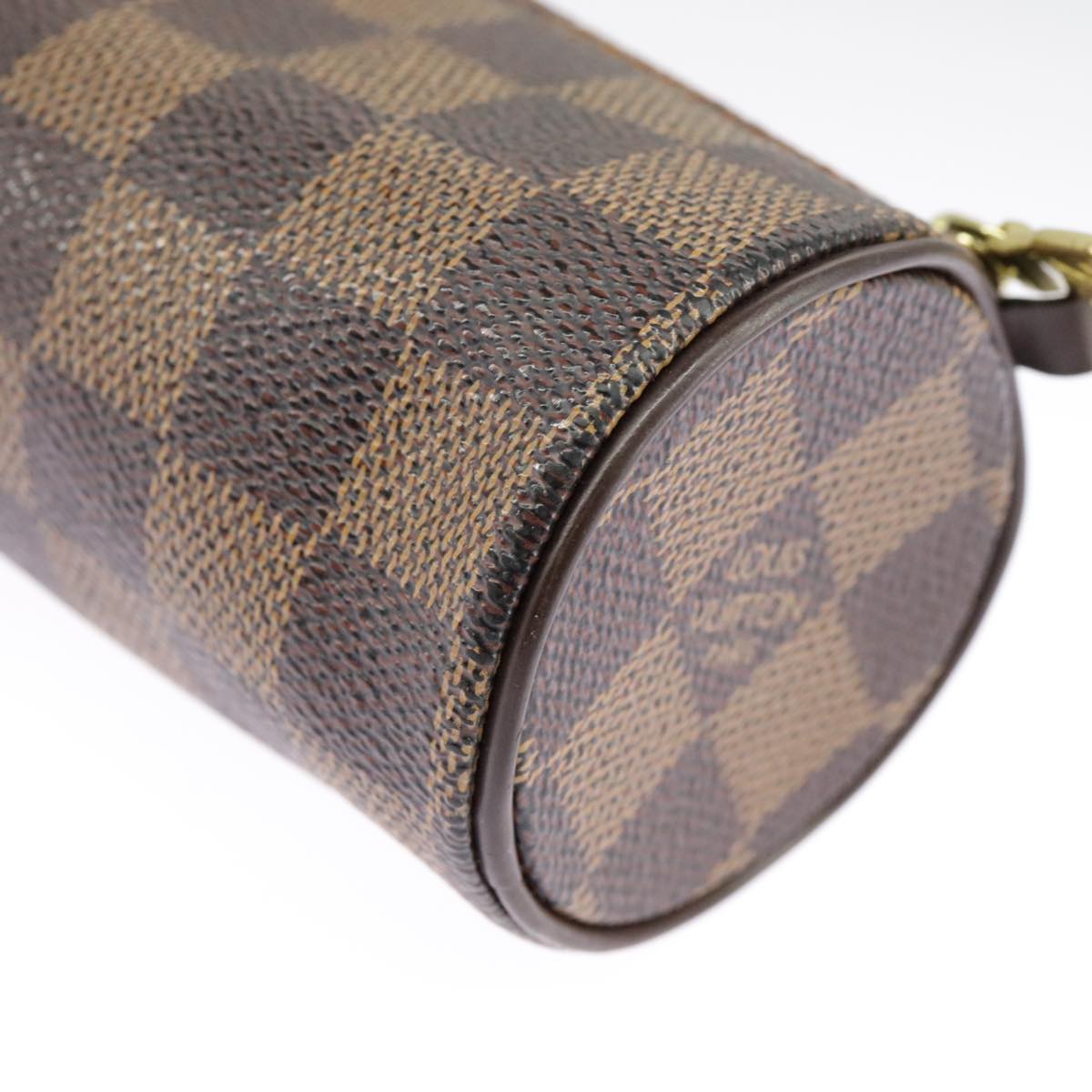 LOUIS VUITTON Damier Ebene Papillon Pouch LV Auth 98352