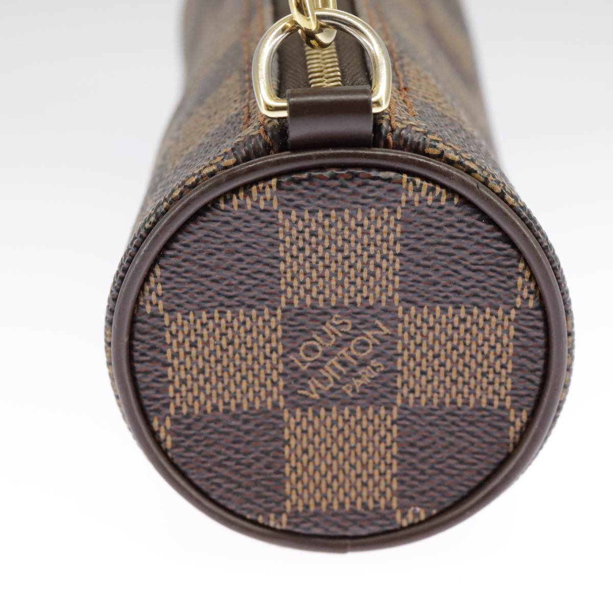 LOUIS VUITTON Damier Ebene Papillon Pouch LV Auth 98352