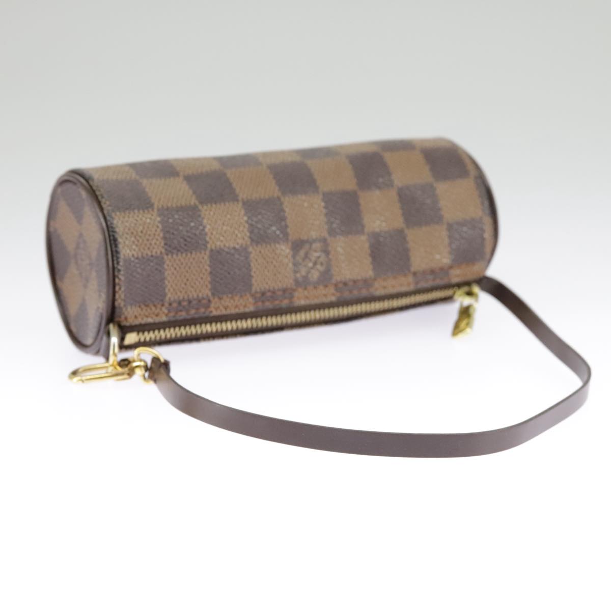 LOUIS VUITTON Damier Ebene Papillon Pouch LV Auth 98352