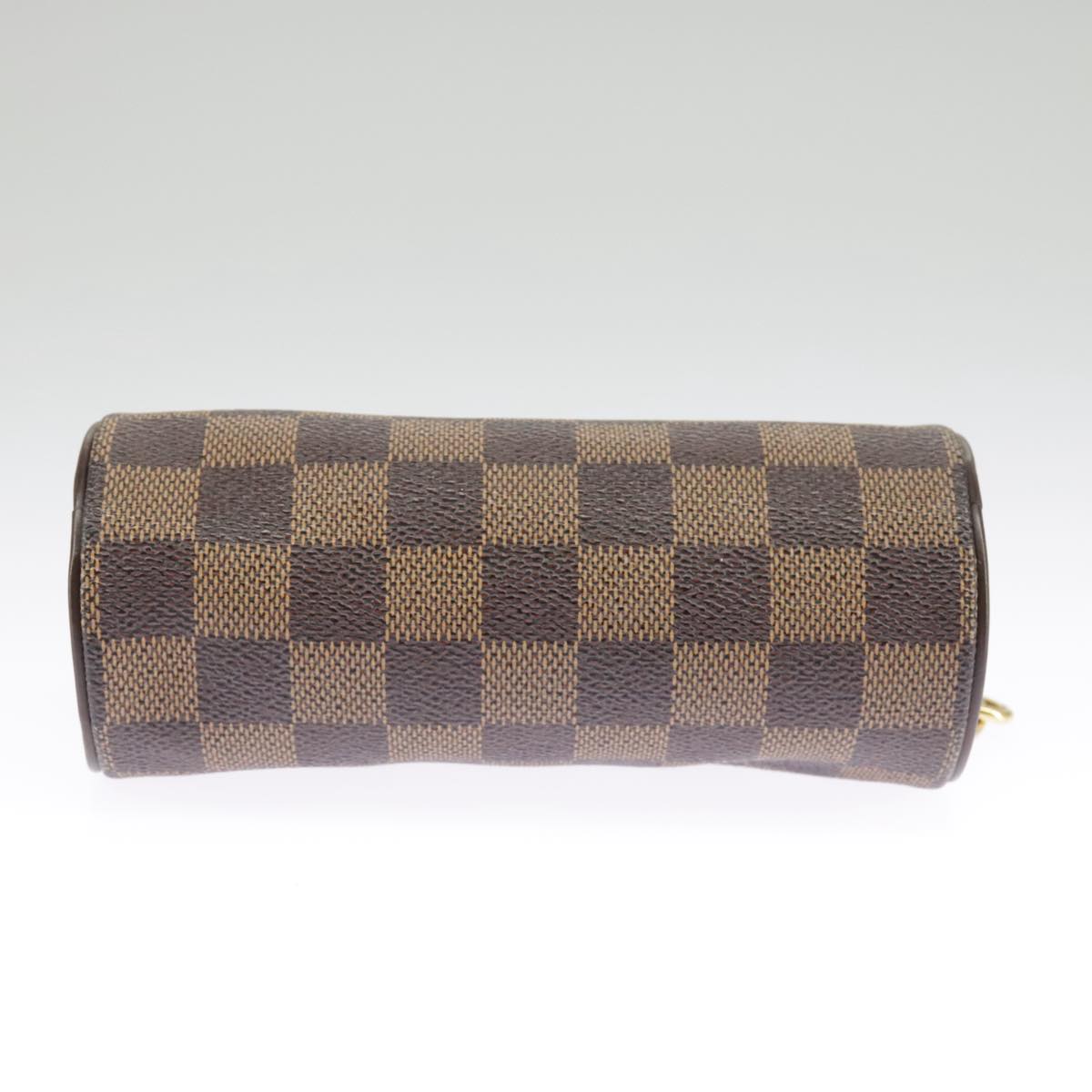 LOUIS VUITTON Damier Ebene Papillon Pouch LV Auth 98352