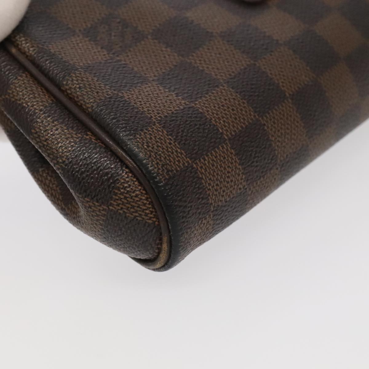 LOUIS VUITTON Damier Ebene Eva Shoulder Bag 2way N55213 LV Auth 98361