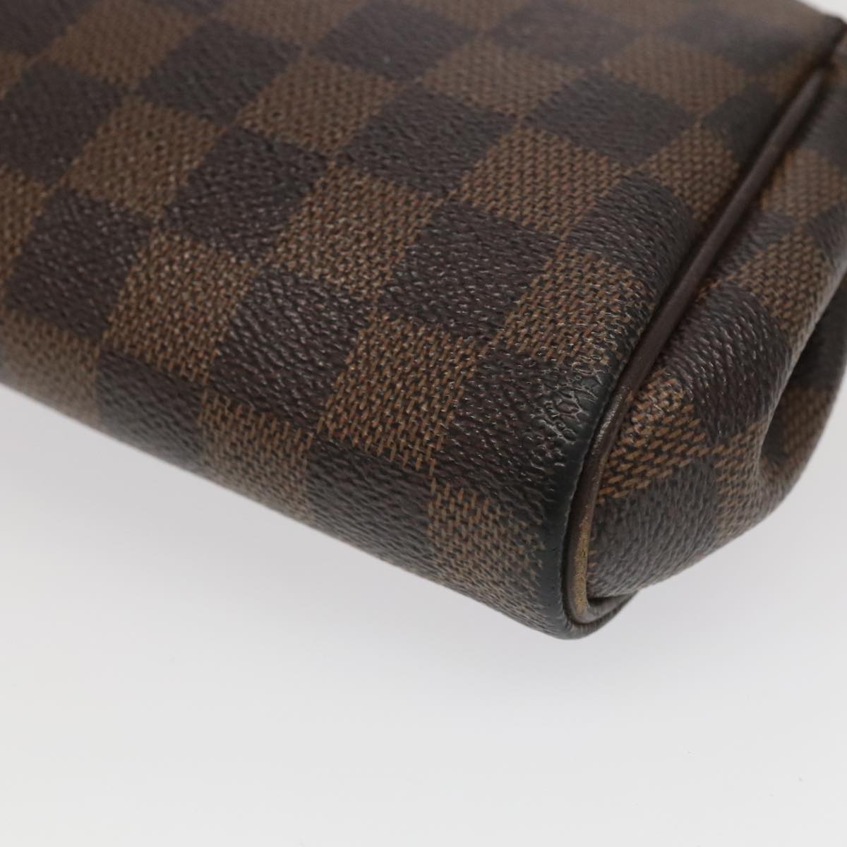 LOUIS VUITTON Damier Ebene Eva Shoulder Bag 2way N55213 LV Auth 98361