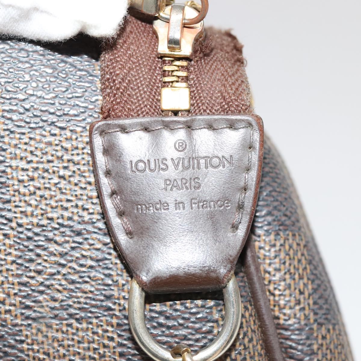 LOUIS VUITTON Damier Ebene Eva Shoulder Bag 2way N55213 LV Auth 98361