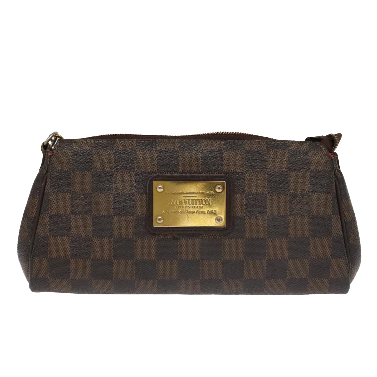 LOUIS VUITTON Damier Ebene Eva Shoulder Bag 2way N55213 LV Auth 98361