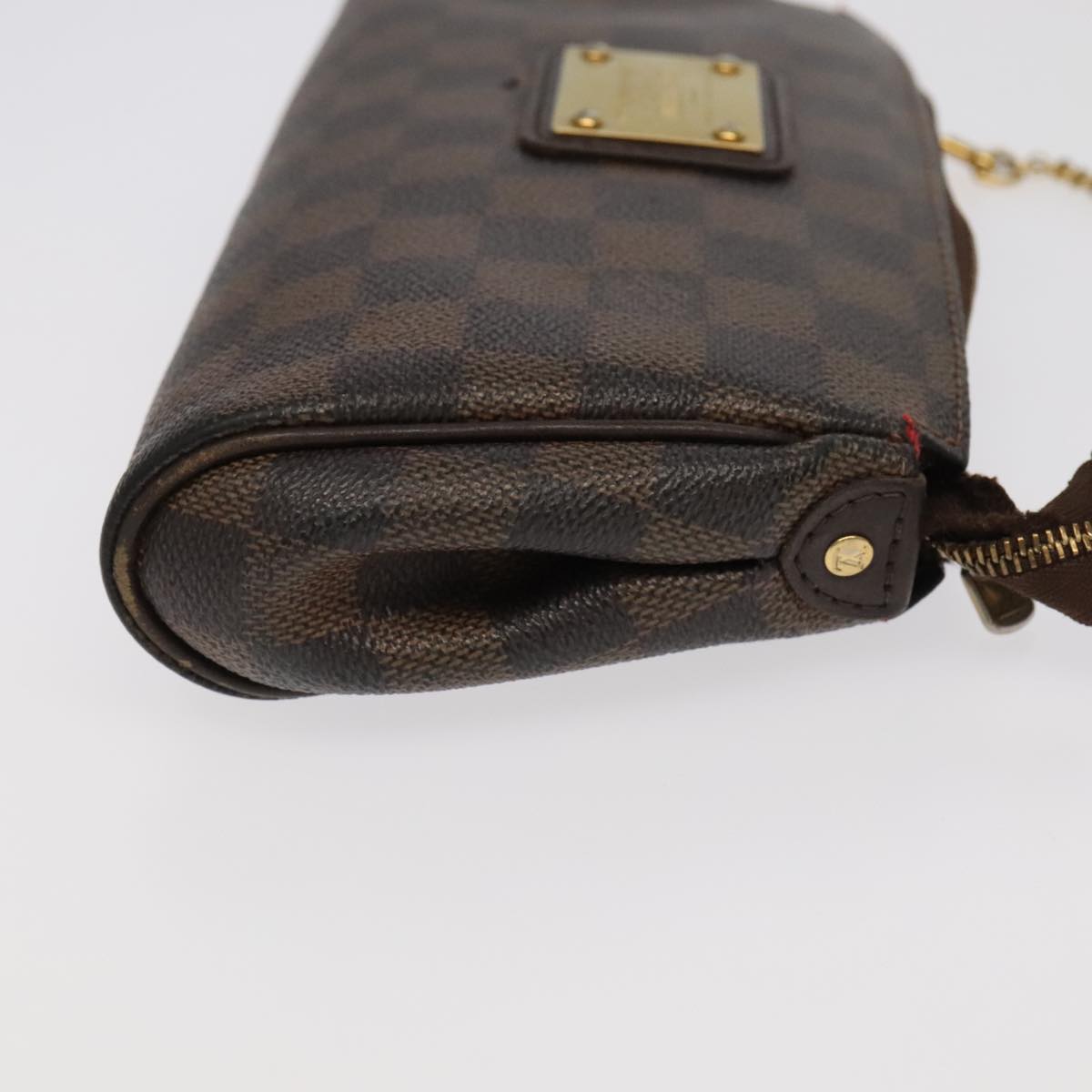 LOUIS VUITTON Damier Ebene Eva Shoulder Bag 2way N55213 LV Auth 98361