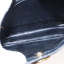 GUCCI GG Supreme Shoulder Bag PVC Leather Navy Gold Auth 98370-17