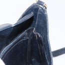 GUCCI GG Supreme Shoulder Bag PVC Leather Navy Gold Auth 98370-18