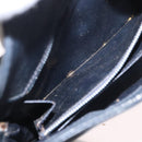 GUCCI GG Supreme Shoulder Bag PVC Leather Navy Gold Auth 98370-22