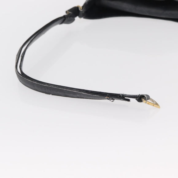 GUCCI GG Supreme Shoulder Bag PVC Leather Navy Gold Auth 98370